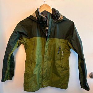 Kids Marmot PreCip rain Jacket, Green, large (10-12)